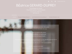 Béatrice GERARD-DUPREY Paris 7, Psychanalyste, Psychothérapeute