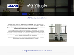 AVS Créteil, Miroiterie, Vitrages, miroirs (fabrication)