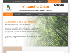 Alexandra Gotin Sorinières, Sophrologue