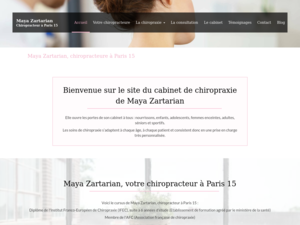 Maya Zartarian chiropracteur Paris 15, Chiropracteur