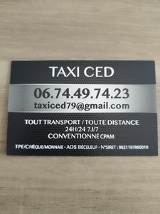 TAXI CED Villiers-en-Plaine, Taxi