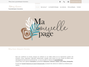 Tiffany Guerin Villevieille, Psychothérapeute